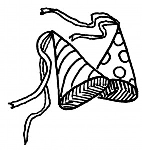 illustration of party hats